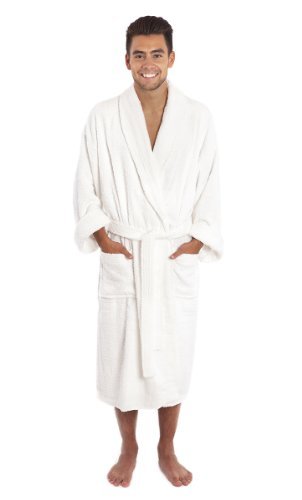 Luxury Shawl Collar Toweling Robe. Bathrobe. 100 % Cotton Terry. A Great Value!