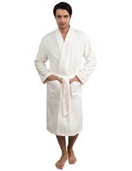 TowelSelections Turkish Cotton Bathrobe Terry Kimono Robe Made in Turkey Medium/Large Ivory