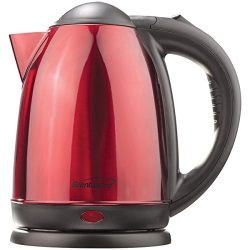 Brentwood 1.5-Liter Stainless Steel Electric Cordless Tea Kettle (Red) “Product Category: Kitchen Appliances & Accessories/Small Kitchen Appliances”