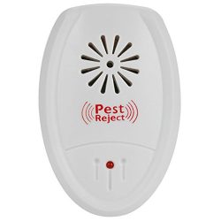 Ultrasonic Pest Repeller, Indoor Use! Ideal Control Rats, Roaches, Insects, Mosquitoes, Small Rodents and More – Non-toxic Safe for Kids Pets – No Batteries Needed – 100% Satisfaction Guarantee