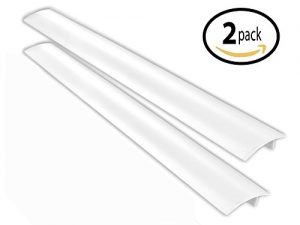 Primode Silicone Stove Kitchen Counter Gap Cover (2 Pack) Seals Gap Between Cabinets, Desks & Large Appliances to Prevent Mess High Quality, Heat-Resistant, Convenient, & Easy to Clean (White)