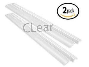 Primode Silicone Stove Kitchen Counter Gap Cover (2 Pack) Seals Gap Between Cabinets, Desks & Large Appliances to Prevent Mess, Heat-Resistant, Convenient, & Easy to Clean (Clear)