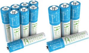 12 AAA 400mAh Ni-MH Rechargeable Batteries Baseline Battery 1.2V for Garden Solar Light, Remotes, small appliances