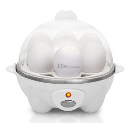 Elite Cuisine EGC-007 Maxi-Matic Egg Poacher & Egg Cooker with 7 Egg Capacity, White