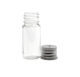 6PCS PET Transparent Plastic Jars for Cosmetics Travel Essential Oils Powders Creams Ointments Grease Small Container Jars with Aluminum Silver Lid Pack of 6pcs (15ml)