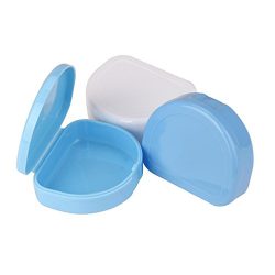 Denture Box Case, Leoy88 Small Size Bath Appliance False Teeth Storage Rinsing Basket Boxes (64: 687826mm, Random)