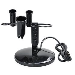Tabletop Blow Dryer & Hair Iron Holder – Salon Appliance Stand w/ 3 Outlets