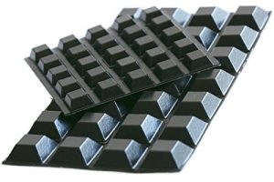 Black Rubber Feet (53 Pack) Self Stick Bumper Pads – Made in USA – Adhesive Tall Square Bumpers for Electronics, Speakers, Laptop, Appliances, Furniture, Computers
