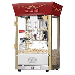 Great Northern Popcorn Red Matinee Movie Theater Style 8 oz. Ounce Antique Popcorn Machine