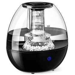 Homasy Humidifiers with Anti-Bacteria Stone, Ultrasonic Cool Mist Humidifier for Baby Bedroom, Vaporizer Humidifying Unit with Whisper-Quiet Operation & Auto Shut-Off Protection (Top-Refill Design)