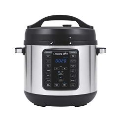 Crock-Pot 8-Quart Multi-Use XL Express Crock Programmable Slow Cooker and Pressure Cooker with Manual Pressure, Boil & Simmer, Stainless Steel