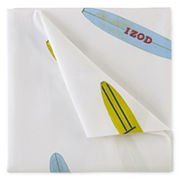 IZOD® Print Sheet Set (queen) (surfboard)-Colorful print brushed Fabric-Includes Flat sheet, Fitted Sheet and pillowcase-Children Bedding Collection and Bedroom Decor