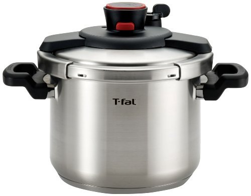 T-fal P45007 Clipso Stainless Steel Pressure Cooker, 6.3-Quart, Silver