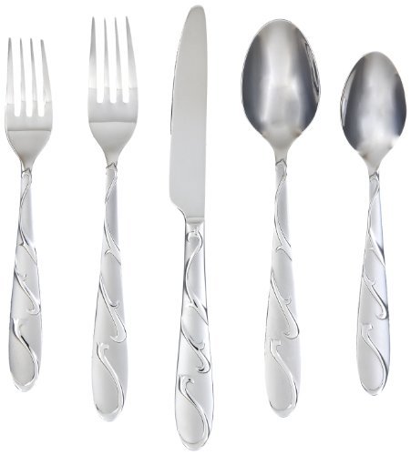 Farberware Chipotle Sand 20-Piece Flatware Set, 18/0 Stainless Steel