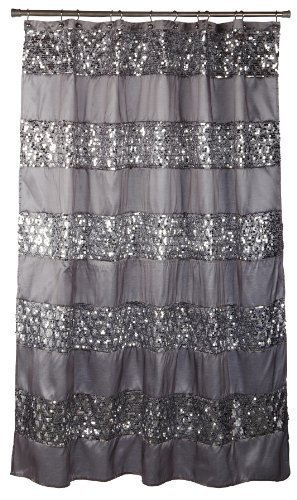 Popular Bath “Sinatra Silver” Shower Curtain
