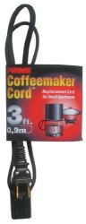 Prime HC100503 Coffee Maker and Small Appliance Power Supply Cord, Black, 3-Feet