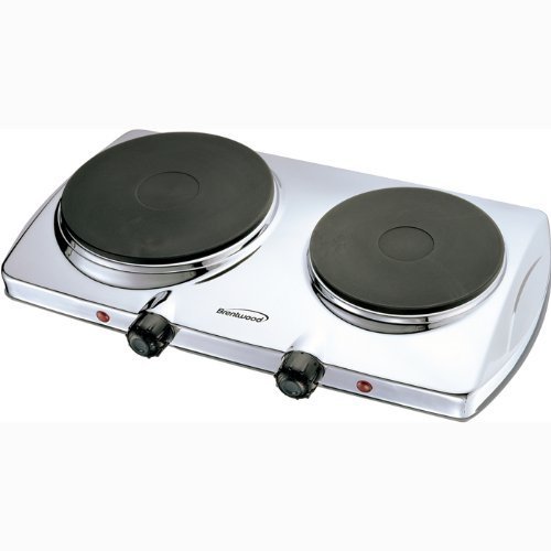 Brand New, Brentwood – Electric 1440W Double Hotplate Chrome (Appliances – Small Appliances and Housewares)
