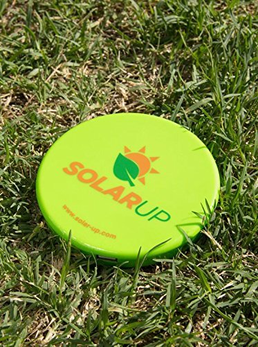 Solar Charger SunDisk (Green) Portable. 5000mah. For Apple Ipods Iphones, Samsungs, Most Android/windows Smart Phones, Gopro Camera, GPSs, Mp3, Mp4, Small Appliances with USB.