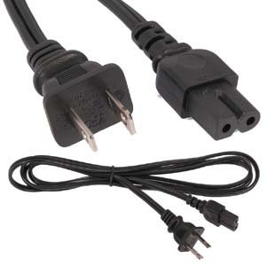 InstallerParts 6Ft 2-Prong Polarized Power Cord NIMA1-15 to C7 18/2