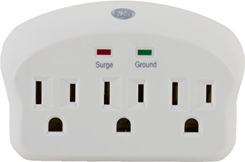 GE 14913 Surge Tap, 3 Outlets, 660J, White