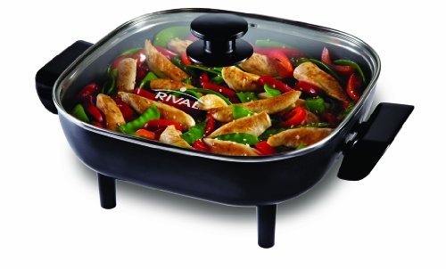 Rival CKRVSK11 11-Inch Square Electric Skillet, Black