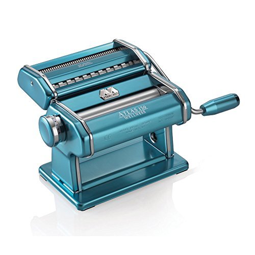 Marcato Atlas Wellness 150 Stainless Steel Pasta Maker, Light Blue