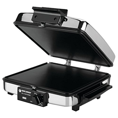 BLACK+DECKER G48TD 3-in-1 Waffle Maker & Indoor Grill/Griddle, Silver