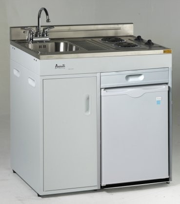 Avanti CK3616 Complete Compact Kitchen, 36″, Stainless Steel/Black