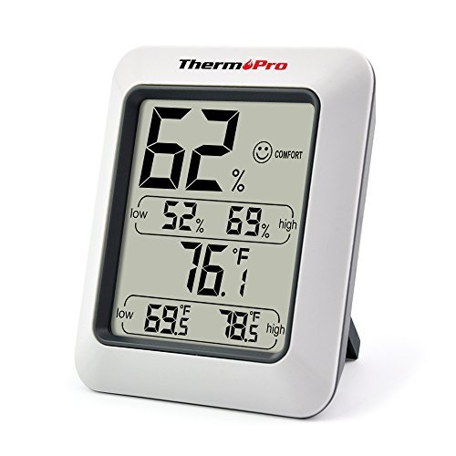 ThermoPro TP50 Hygrometer Indoor Humidity Monitor Weather Station with Temperature Gauge Humidity Meter