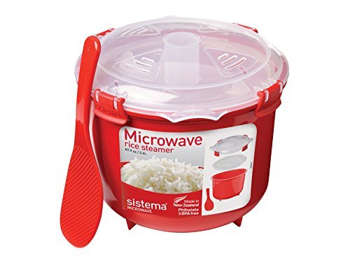 Sistema Microwave Cookware Rice Steamer, 87.2 Ounce/ 10.9 Cup, Random Colors