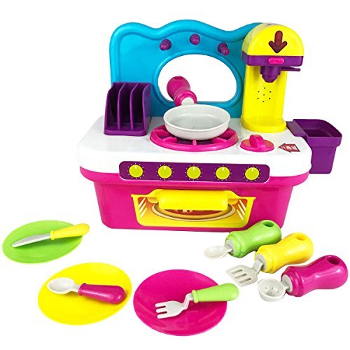 Boley Kitchen Playset – Play kitchen equipped with accessories, lights and sound – perfection educational toy for the home and kitchen offering hours of pretend play!