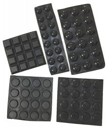 Black Self-Adhesive Bumper Pads 82-Piece Combo Pack (Round, Spherical, Square) – Noise Dampening Rubber Feet for Cabinets, Small Appliances, Electronics, Picture Frames, Furniture and More