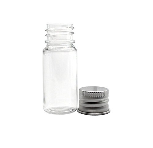 6PCS PET Transparent Plastic Jars for Cosmetics Travel Essential Oils Powders Creams Ointments Grease Small Container Jars with Aluminum Silver Lid Pack of 6pcs (15ml)
