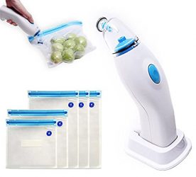 Handheld Reusable Vacuum Sealer Kit with Hand Pump, Household Vacuum Machine, Small Kitchen Appliance for Food Preservation