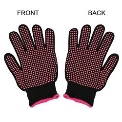 1PC Professional Heat Resistant Glove VITI Hair Styling Anti-scald Appliance for Curling Wand Steam Curler Straighting Flat Iron Fits Left/Right Hand with Free Size