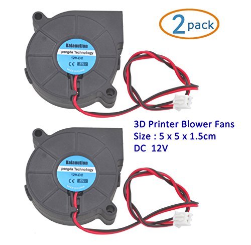 Kalanution 2pcs Cooling Blower Fan DC 12V 0.15A 50mmx15mm Fans for 3d Printer Humidifier Aromatherapy and Other Small Appliances Series Repair Replacement