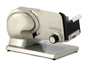 Chef’sChoice 615A Electric Meat Slicer Features Precision Thickness Control and Tilted Food Carriage for Fast and Efficient Slicing with Removable Blade for Easy Clean, 7″, Gray